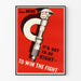 Vintage-Industrieller Poster - Es muss richtig sein, um den Kampf zu gewinnen