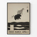 Vintage-Poster zur Umweltaktion « Mass March am 4. April »