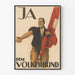 Vintage-Poster Ja dem Völkerbund für Wanddekoration
