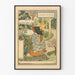 Vintage-Poster Januar - Wanddekoration Wintergarten
