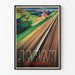 Japanische Staatsbahnen - Munetsugu Satomi, 1937 — gerahmtes Plakat auf heller Wand