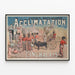Vintage-Poster vom Zoologischen Garten der Akklimatisierung in Cinghalais — gerahmtes Bild an der Wand