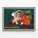 Vintage-Werbeplakat 'Ich rauche nur den Nil' mit Elefanten — gerahmtes Bild an der Wand