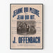 Vintage-Poster Operette Jeanne, die weint, und Jean, der lacht, von J. Offenbach