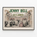 Vintage-Poster der komischen Oper Jenny Bell von D. F. E. Auber — gerahmtes Bild an der Wand
