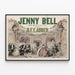 Vintage-Poster Operettenkomödie Jenny Bell Barockdekoration — gerahmtes Bild an der Wand