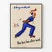 Vintage-Poster Jenny beim Rollschuhlaufen