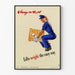 Vintage-Poster Jenny bei der Arbeit – Einfaches Heben von Lasten