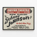 Vintage-Poster für das Anti-Kriegs-Stück Johnny Johnson im Mayan Theatre — gerahmtes Bild an der Wand