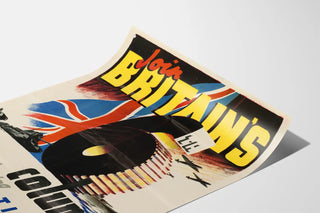 Vintage-Poster mit patriotischem Motiv „Join Britain’s Column“