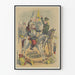 Vintage-Poster Spielzeug und Neujahrsgrüße mit Kindern in Kostümen und alten Spielsachen