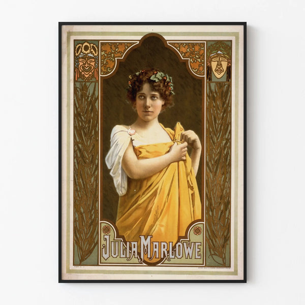 Vintage-Poster im Stil des Jugendstils mit Julia Marlowe