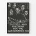 Poster Gerechtigkeit und Freiheit für die San Quentin Six – Engagierte Wanddekoration