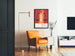 Poster Illustration des Gleichgewichts der Gerechtigkeit in Flammen