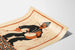 Vintage-Poster eines traditionellen Musikers am Tamburin