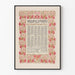 Poster Kalender 1907 Stil Vintage mit Blumenornament