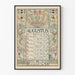 Vintage-Wanddekoration August 1898 Kalender-Poster für den Monat August