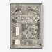 Vintage-Poster Kalender 1893 mit einer Lilie in Gravurkunst dekoriert