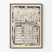 Vintage-Poster Kalender März 1894 im Jugendstil