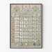 Dekoratives Poster Kalender Oktober 1900 im Jugendstil