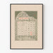 Dekorativer Kalenderposter Dezember Vintage 1896