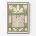 Dekorativer Wandkalender für Juni 1899 mit vintage Blumenmotiven