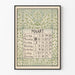 Wandposter Kalender März 1899 Jugendstil mit Laubwerk
