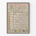 Poster Kalender Oktober Vintage Jugendstil