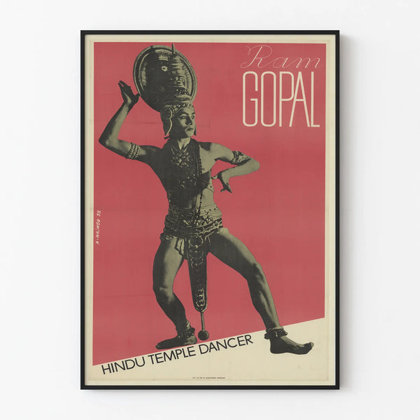 Poster des hinduistischen Tempeltänzers Ram Gopal