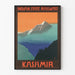 Vintage-Poster der Indian State Railways Kashmir Berglandschaft