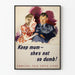 Vintage-Poster Keep Mum - Retro-Militärische Wanddekoration