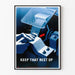 Vintage-Poster „Keep That Rest Up“ – Industrielle Kunst und Arbeitssicherheit