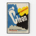 Vintage-Poster Keep Your Feet Clean - Retro-Wanddekoration