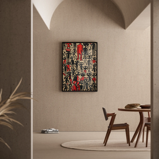 Pop Art Bild - Abstrakte Figuren | Kunstdruck Wanddekoration Bild Plakat Kopie