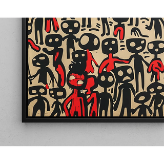 Pop Art Bild - Abstrakte Figuren | Kunstdruck Wanddekoration Bild Plakat Kopie