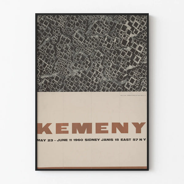 Ausstellungsposter Kemeny 1960 – Vintage-Wanddekoration