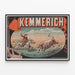 Wandposter Kemmerich Ritter und Stier Vintage — gerahmtes Bild an der Wand