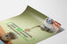 Dekorationsposter im Khmer-Stil mit Thema Tasse und Aufguss