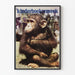 Vintage-Poster Kinderboekenweek mit sitzendem Affenbaby