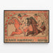 Vintage-Poster des traditionellen polnischen Pferderennens — gerahmtes Bild an der Wand