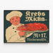 Vintage-Poster Krebs Micha N°17 Wanddekoration für die Küche — gerahmtes Bild an der Wand