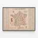 Vintage-Poster politische Karte Frankreich 1871–1873 — gerahmtes Bild an der Wand