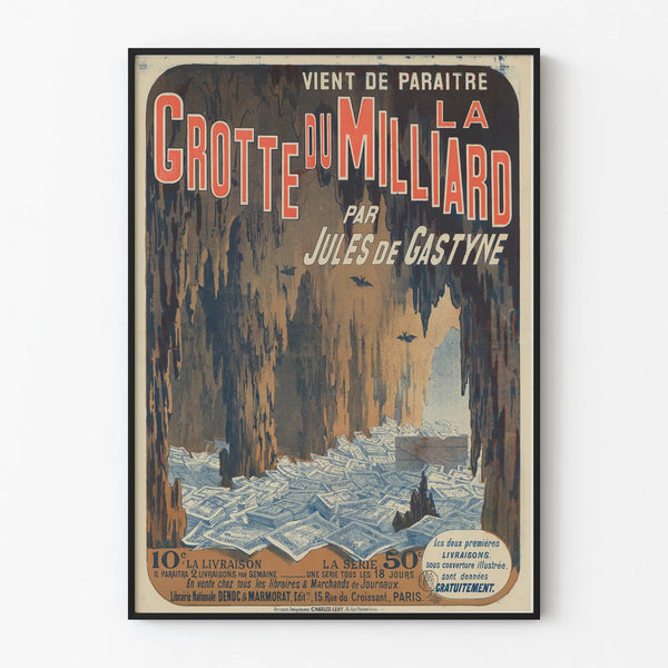 Altes Poster Die Grotte des Milliardärs von Jules de Gastyne