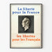 Dekoratives Poster Die Freiheit für Frankreich - Patriotischer Vintage-Stil
