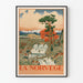 Vintage Wanddekoration Poster Norwegen Wasserfall und Zug