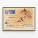 Vintage-Poster La Plume - Künstlerische und literarische Wanddekoration — gerahmtes Bild an der Wand