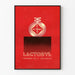 Vintage-Poster Lactobyl - Retro-Wanddekoration in Rot und Schwarz