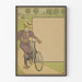 Vintage-Poster für Damen beim Radfahren unterwegs