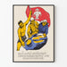 Vintage-Poster der laotischen Widerstandsbewegung mit Flagge und Arbeitern