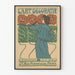 Vintage-Poster Kunsthandwerk Künstlerporträt und Blumen